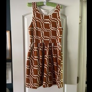 Anthropologie Rust, Burnt Orange sleeveless dress, Size 10